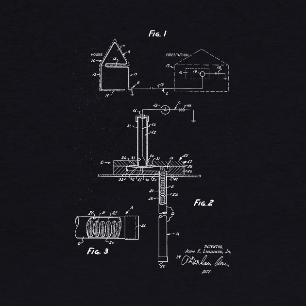 Heat Detecting Sensor Vintage Patent Hand Drawing by TheYoungDesigns